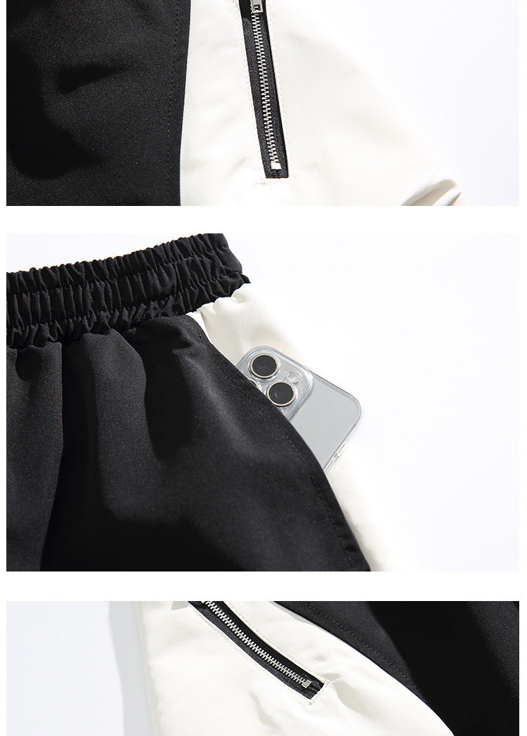 Design Stitching Shorts Loose All-matching Men And Women