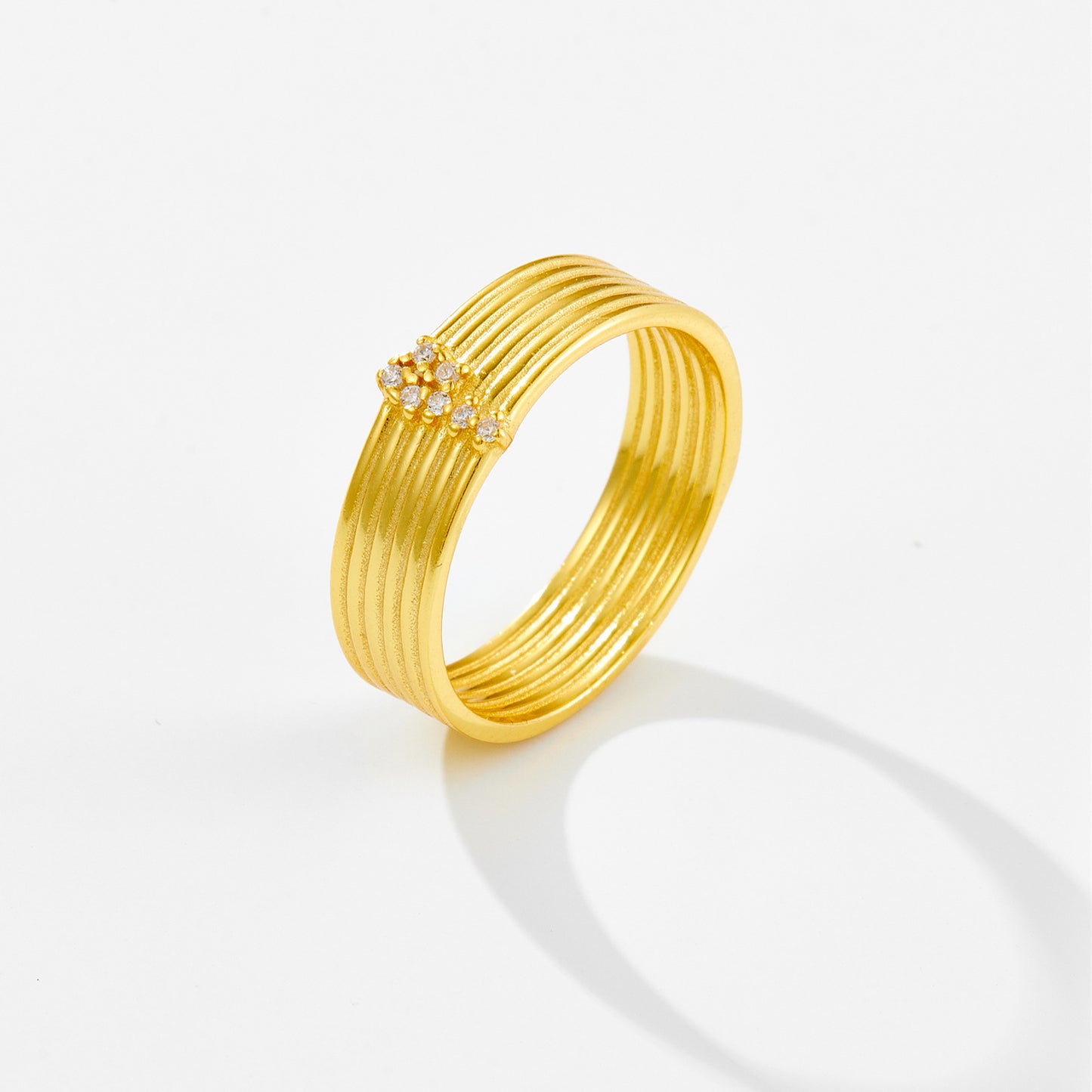 Women's Fashion Simple Silver Double-layer Ring