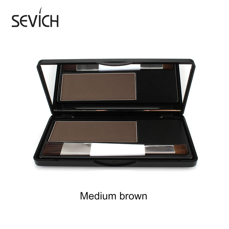 Sevich 8g Waterproof Black Hairline Shadow Powder 4 Colors Hair Concealer Powder With Brush For Cover Hair Edge Control Makeup
