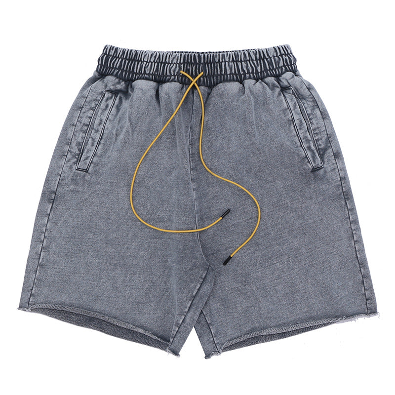 Retro Pure Color Sports Shorts Casual Pants