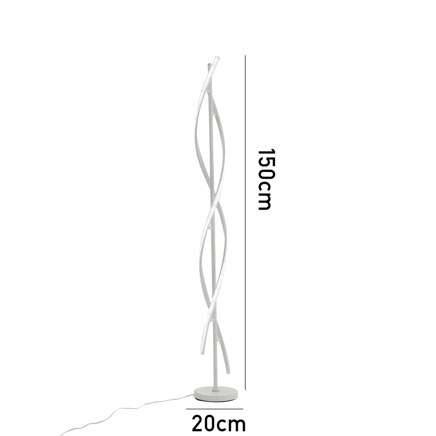 White 60W Modern LED Floor Lamp for Living Room