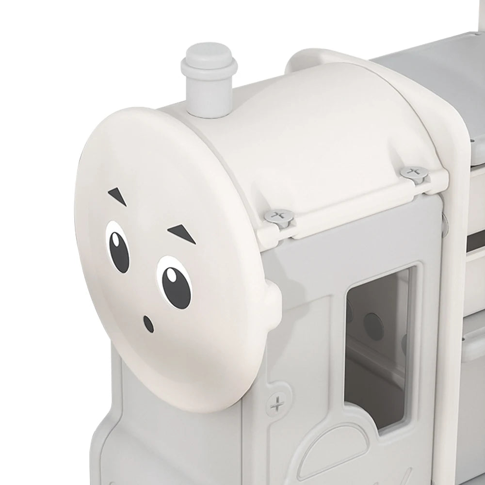 Cute Floor Standing Train Shape Toys Storage Rack for Kids Food Clothes Toys