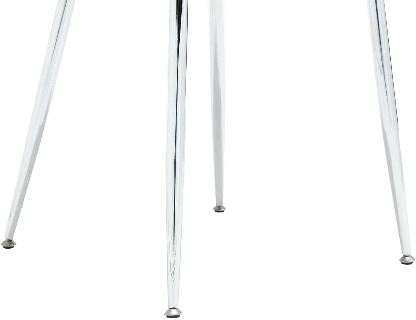 Dining chairs Upholstered chairs with silver-coloured legs Kitchen chair with armrests, dressing chair, set of 2 (Light Blue)