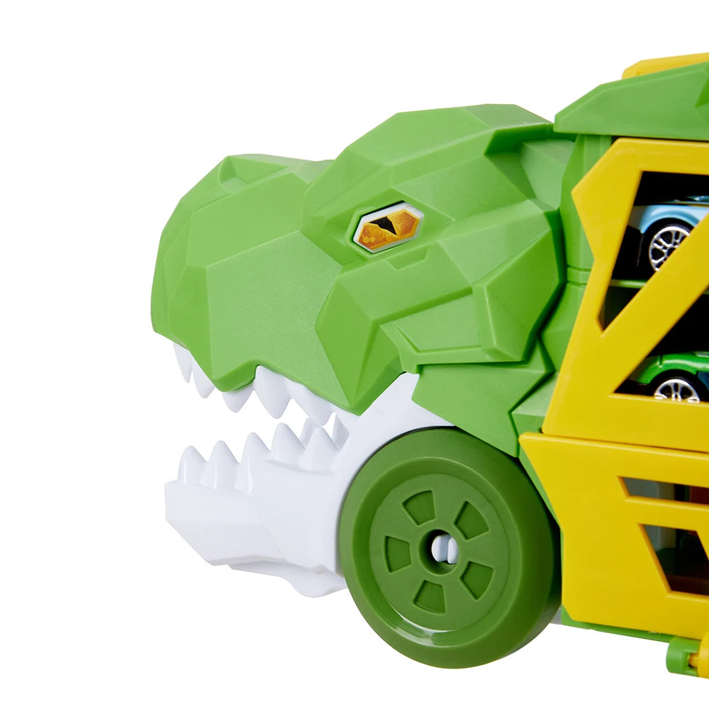 Dinosaur Toy Truck Set for Kids Toy Gifts Includes Six Cool Mini Cars