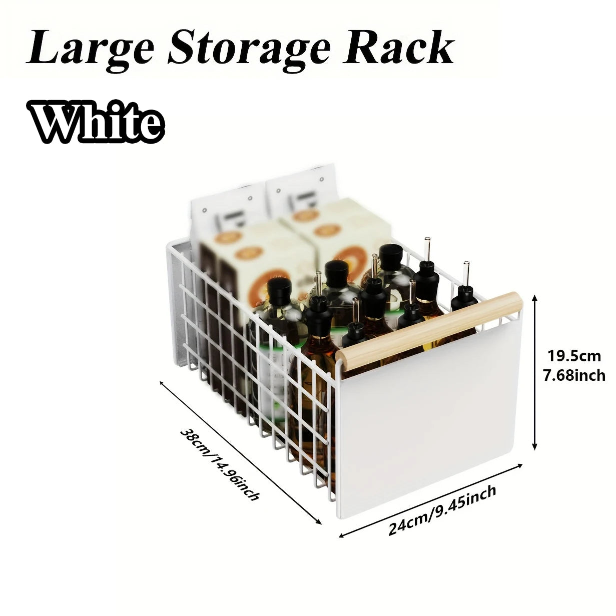 KIXOT Pull Out Organizer, Pull-out Dish Rack With Wooden Handle And Drain Tray, Multifunctional Single Layer Dish Drying Rack