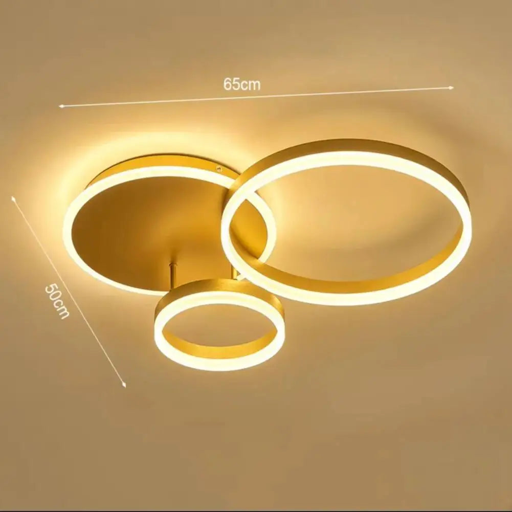 Modern Round LED Chandelier Ceiling Light , 3 Circle Dimmable