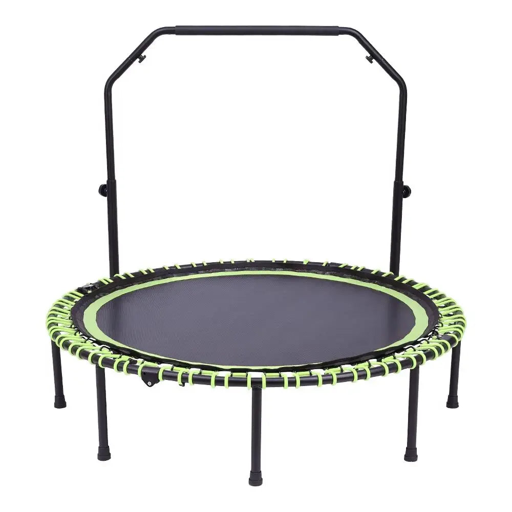 48inch Dia Bungee Cords Foldable Round Trampoline with Adjustable U-Handle Bar