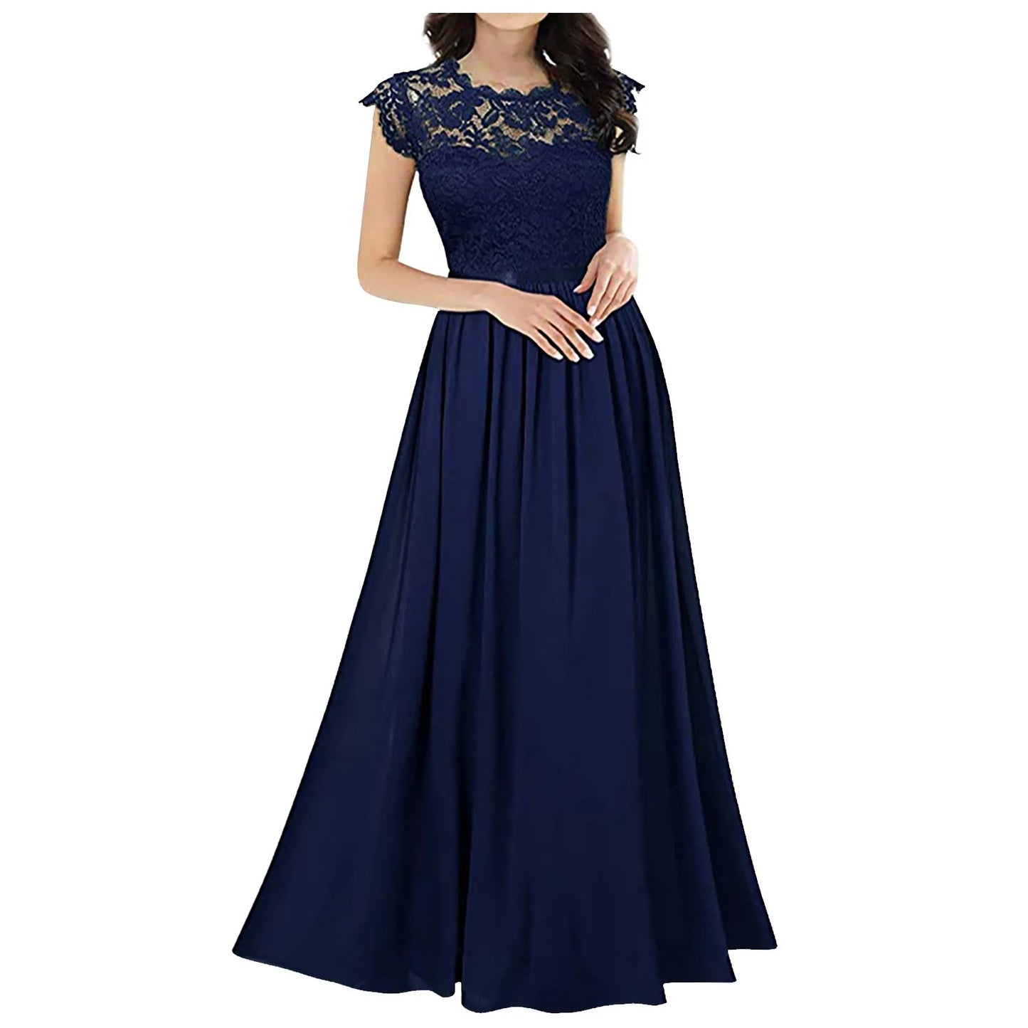Lady Casual Lace Sleevesless Maxi Dress