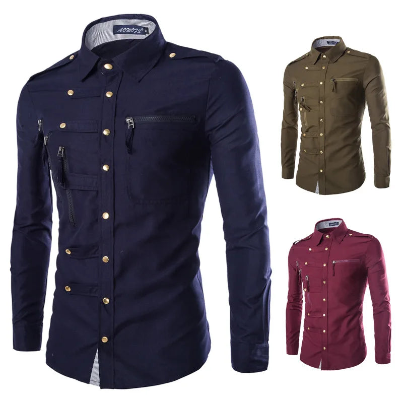 Autumn Casual Cargo Shirts