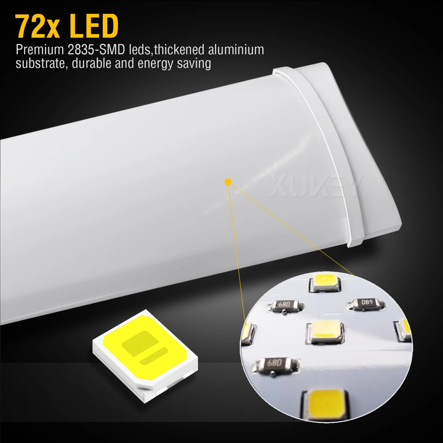 LED Interior Light Car Ceiling Lights White Light Diffuser Lamp Work Light for RV Truck Boats Caravans Lorries Cargo Transit Van