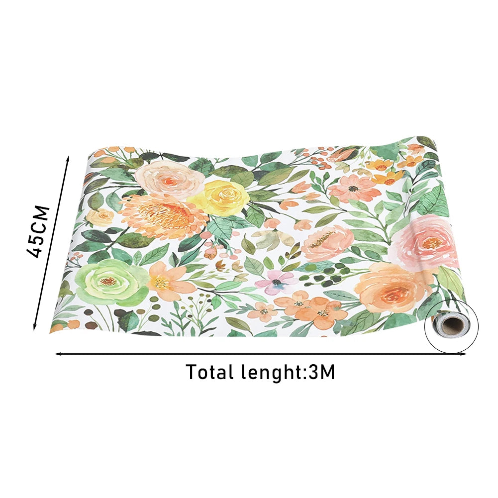 Livingandhome European Countryside Style Floral Wallpaper Roll Self Adhesive