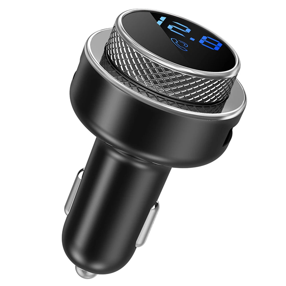 GC16 Car FM Transmitter Wireless Modulator Bluetooth-compatible Handsfree TF U Disk MP3 Player Dual USB QC3.0 Fast Charger