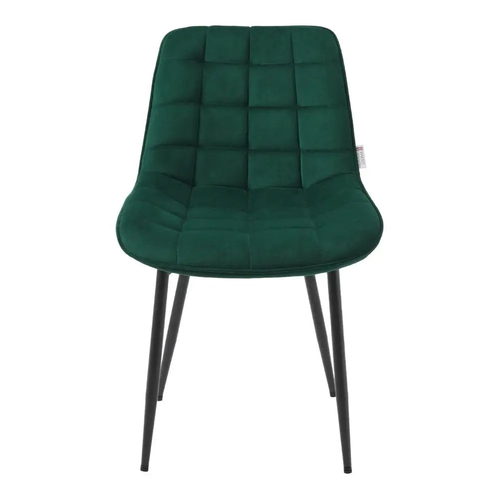 2 Pcs Velvet Upholstered Dining Chairs with Metal Legs for Living Room, Garden, Kitchen, Bedroom