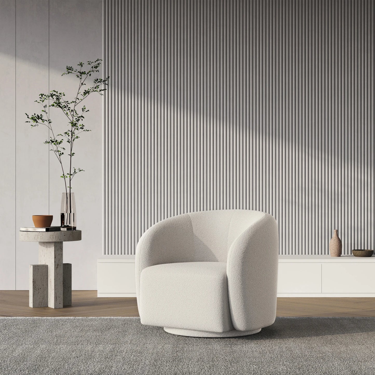 White Swivel Tub Chair Upholstered Single Sofa Living Room Furniture Lounge Chair Luxury Modern Sofa Furniture