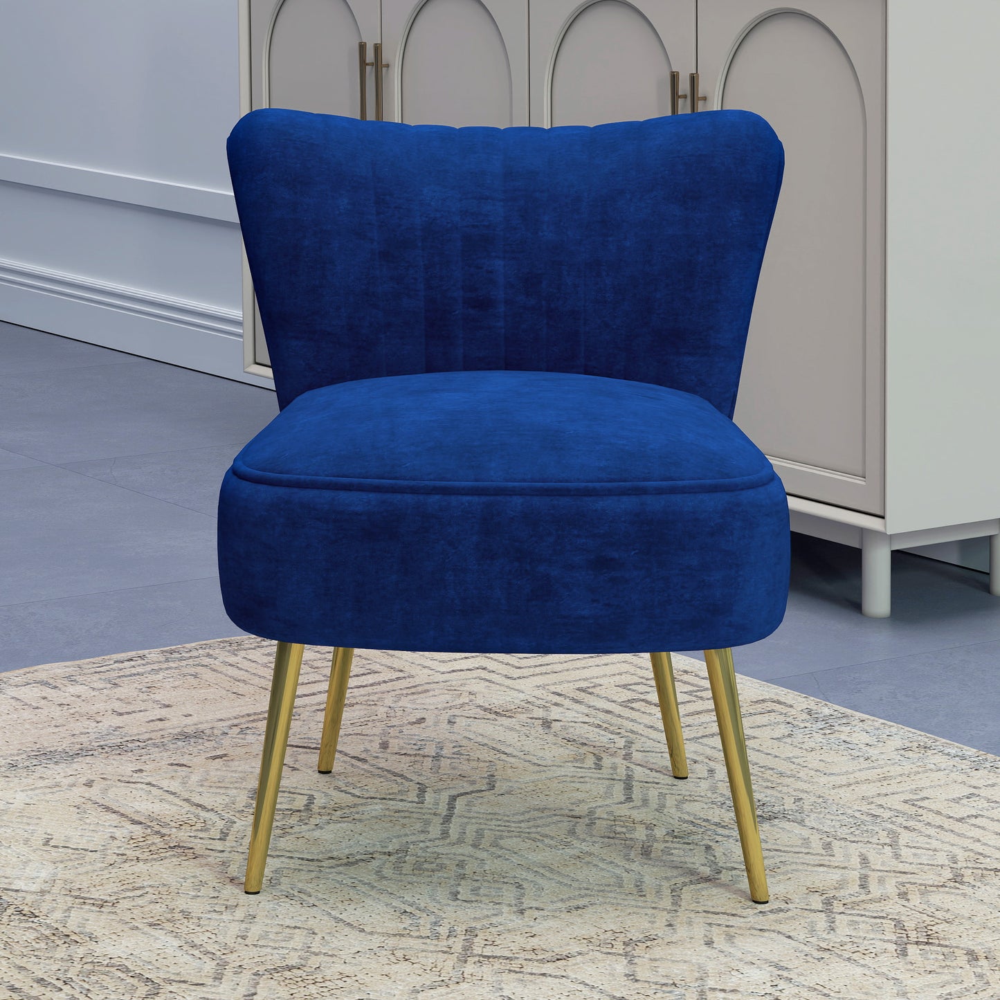 Accent Chair Wingback Armless Chair for Bedroom