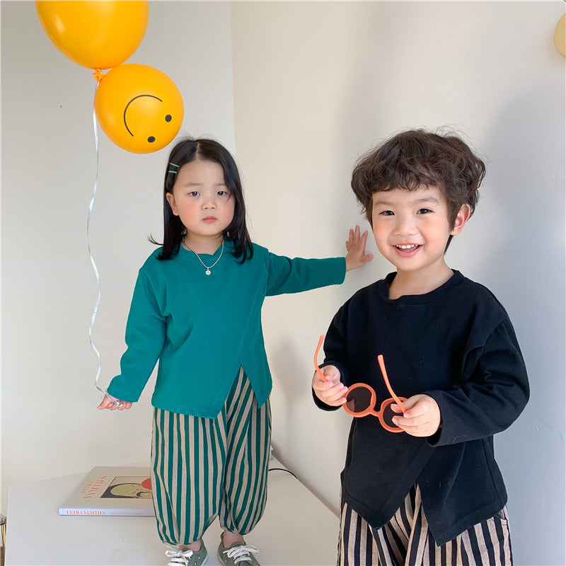 Baby Girl Western Style Long-sleeved Bottoming Shirt T-shirt Top