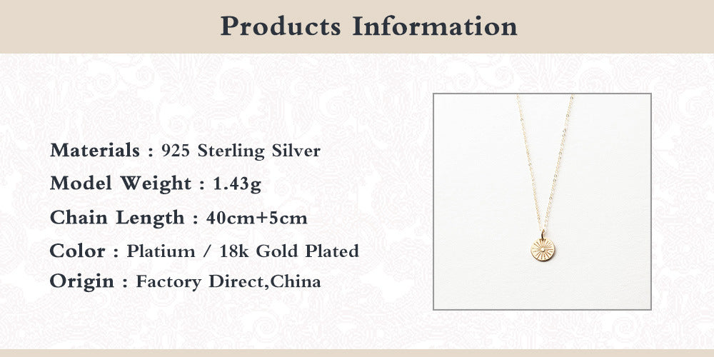 S925 Sterling Silver Fashion Ins Style Necklace