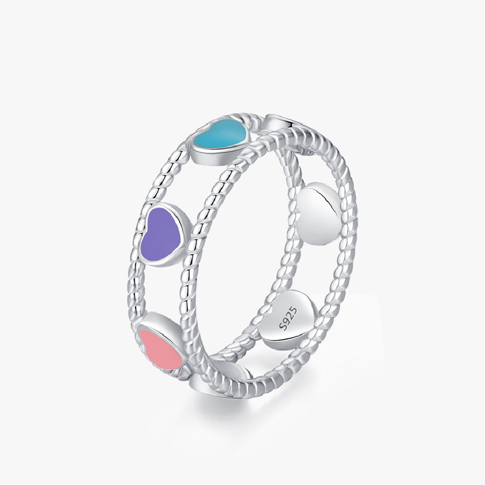 Fashion Hollowed Heart Shape Ring For Women