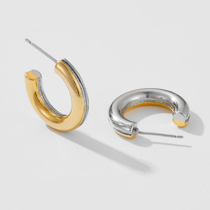 High-Grade C- Shaped Ear Ring Copper-plated Gold