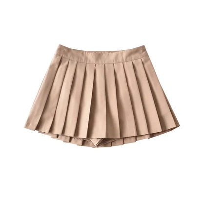 Girl's Pleated Skirt Women's Summer Short Skirt Korean Style High Waist Suit Draping Anti-exposure A- Line Skirt