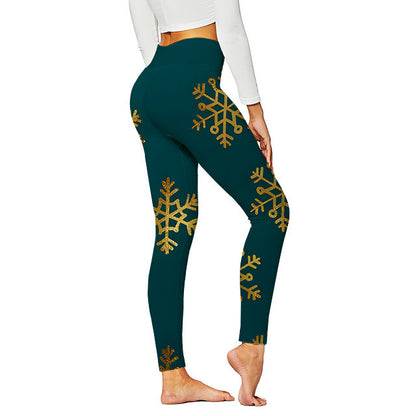 Christmas Pattern Yoga Pants Digital Printed