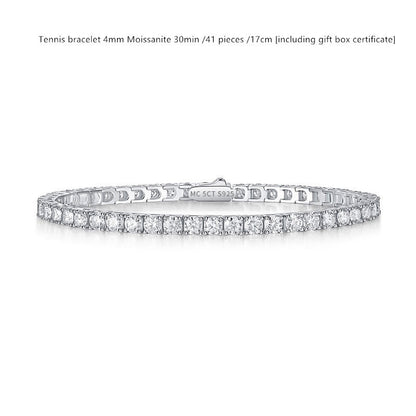 Sterling Silver D Color Moissanite Tennis Bracelet For Women