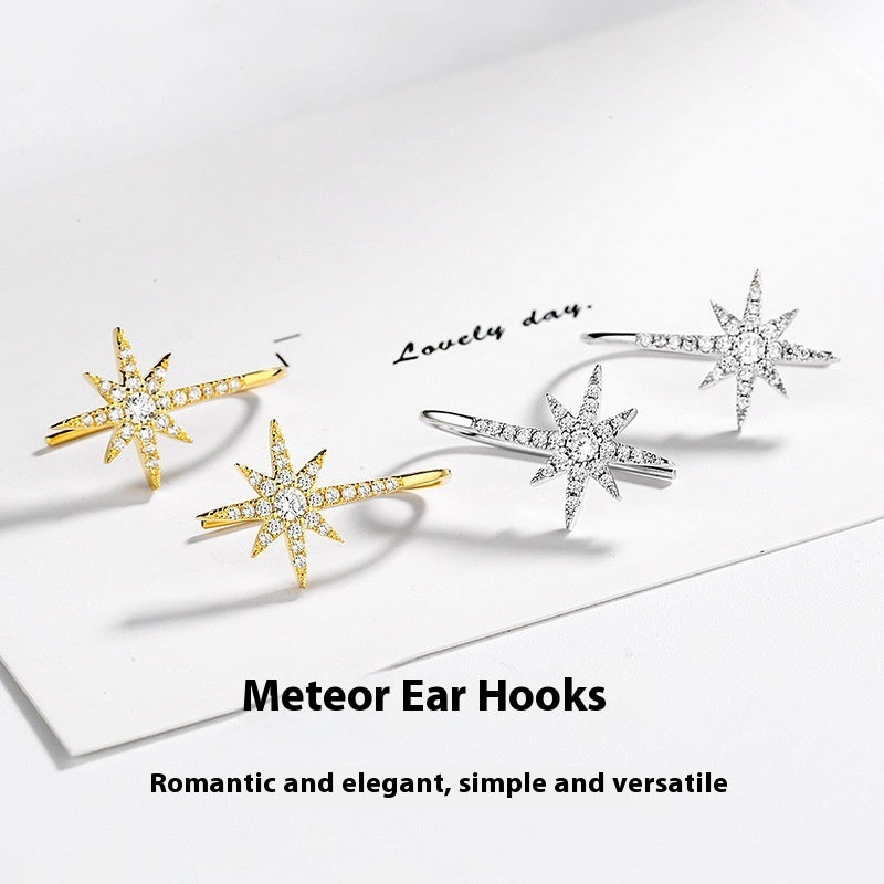 Eight Awn Star Stud Earrings For Women