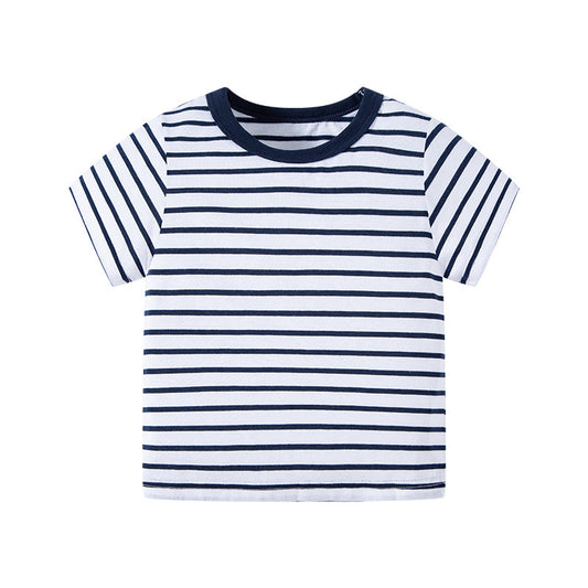 Short-sleeved Striped T-shirt Casual Boy Clothes
