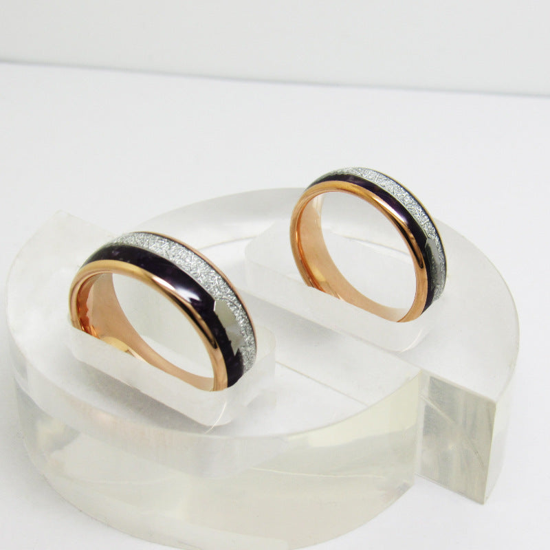 WRY Tungsten Gold Couple Rings Full Electric Rose Gold Purple Lapis Lazuli Silver Wire Clip Silver Arrow