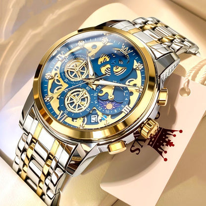 Men's Hollow Out Single Calendar Quartz Watch