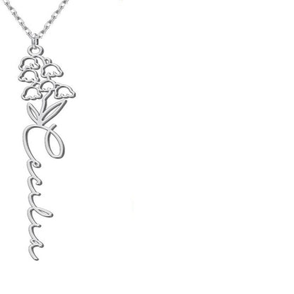 Stainless Steel English Letter Name Necklace