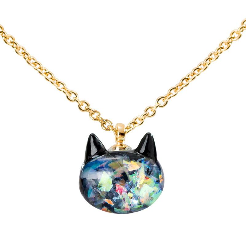 Cute Starry Cat Small Pendant Necklace