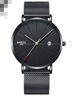 Nibosi cross border e-commerce, European and American men and women fashion trend micro business watch lovers net with leisure quartz watch