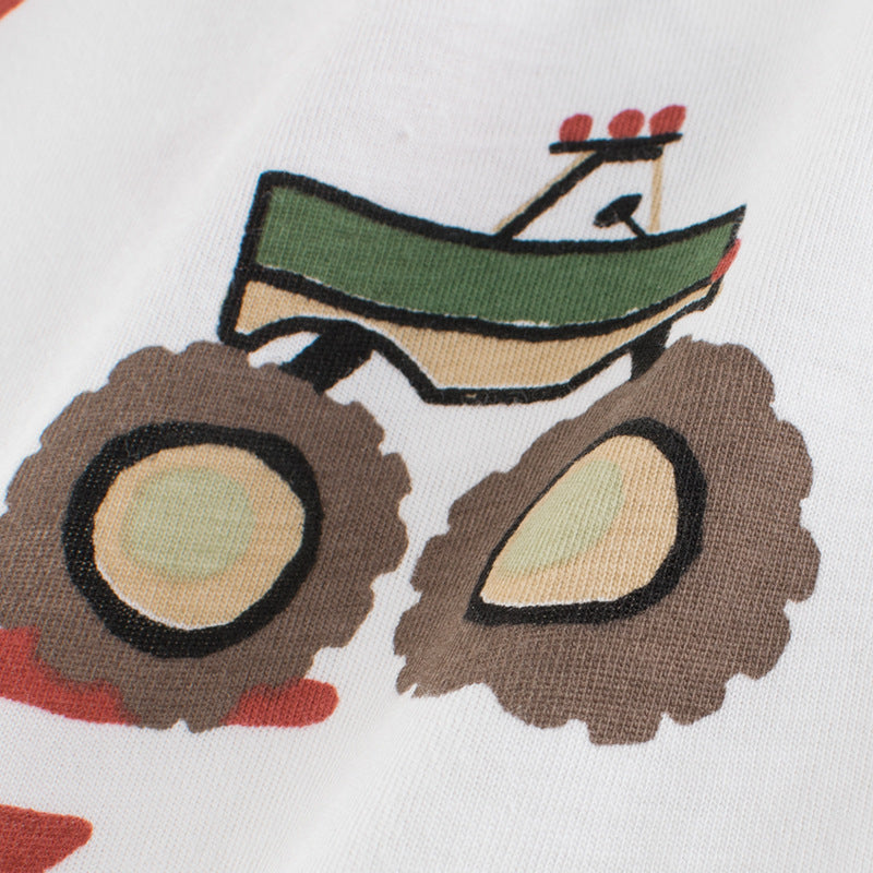 Children's car short sleeve T-shirt