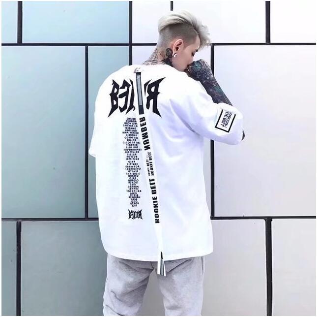 Korean version of the five-point short-sleeved tide male Harajuku style t-shirt bf college style Korea ulzzang loose trend student jacket