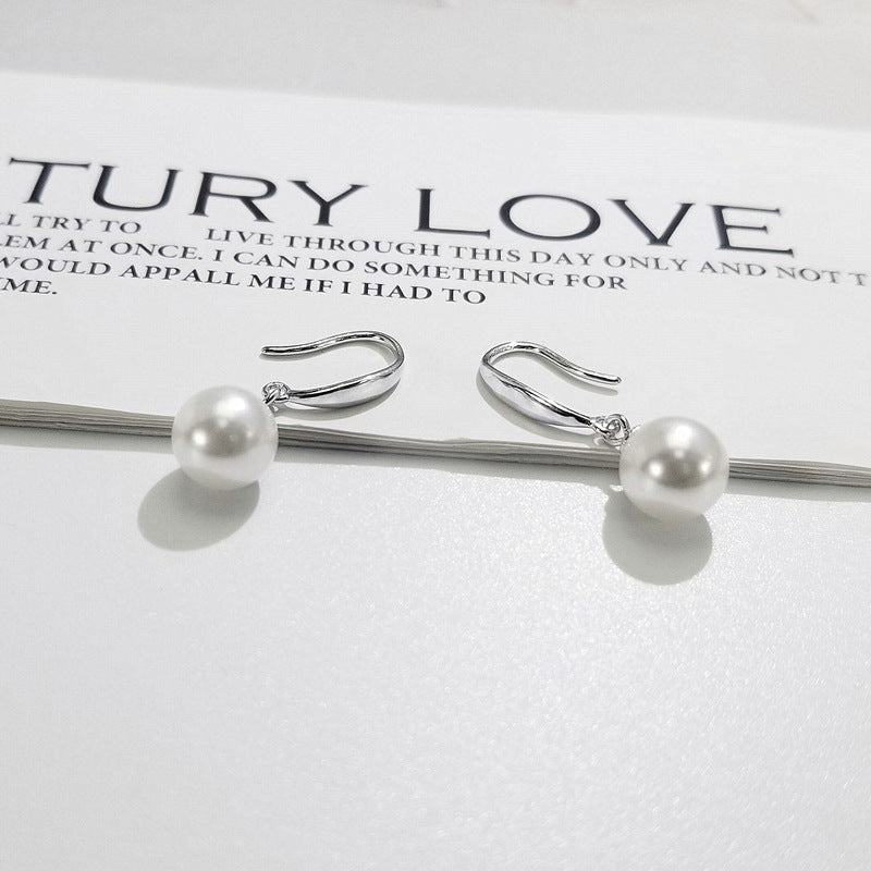 Autumn And Winter Fashion Trending Sterling Silver Pearl Earrings