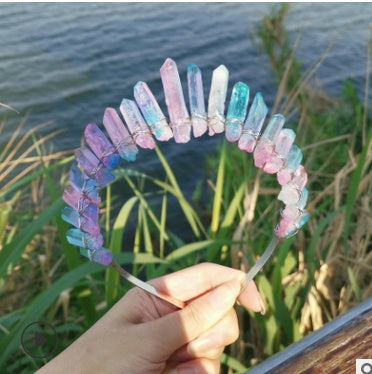 Mermaid Colorful Purple Blue Moon Accessory Crown