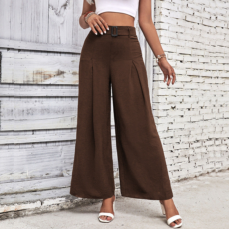 Foreign Trade High Waist Wide Leg Casual Trousers