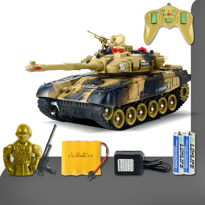 Remote control of tank toy car can launch tracked cross-country vehicle