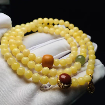 Women's Natural Beeswax Multi-Circle Bracelet