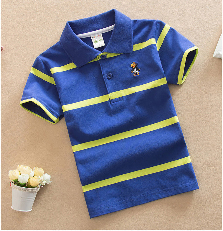 College Style Boys Polo Short Seeve T-shirt