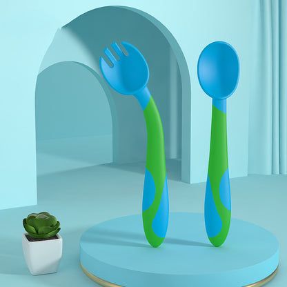 Baby Training Fork Spoon Twist Spoon Children's Tableware Set