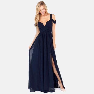 Long Floor Length Elegant Greek Style Pleated Dress