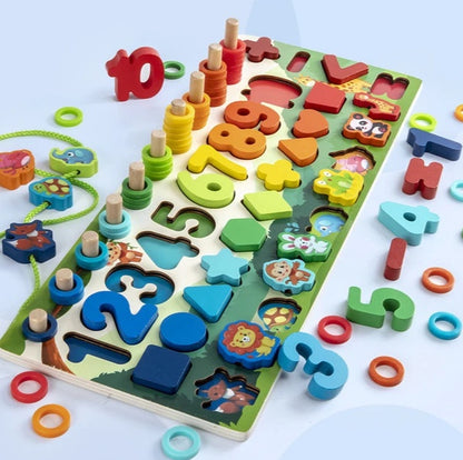 Children 3D Alphabet Number Puzzle Baby Colorful Geometric Digital Letter Educational Toy