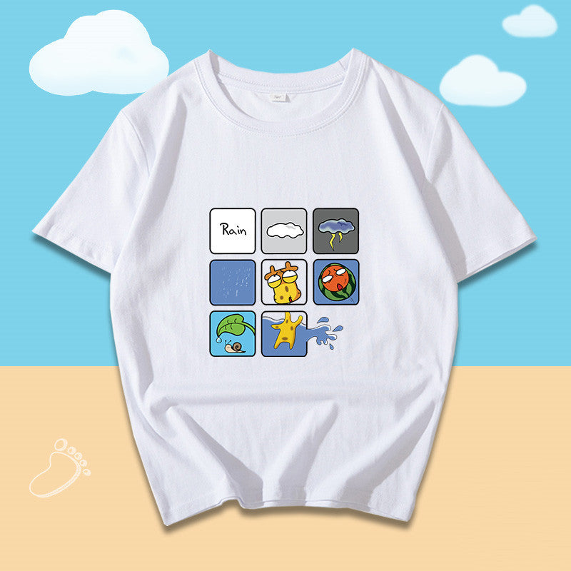 Cotton Half Sleeved Summer Suit Middle School Children's Loose Jacket Boys' Wear