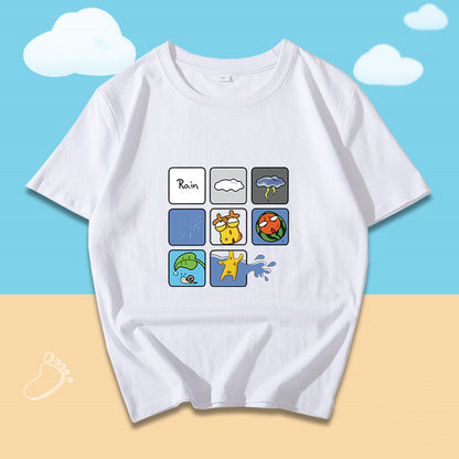 Cotton Half Sleeved Summer Suit Middle School Children's Loose Jacket Boys' Wear