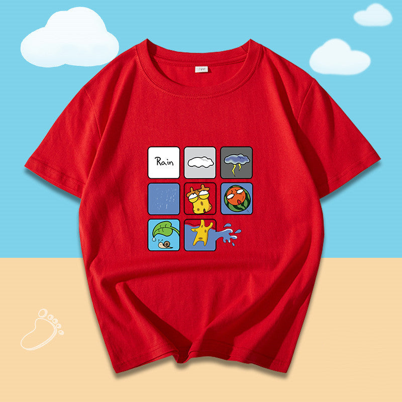 Cotton Half Sleeved Summer Suit Middle School Children's Loose Jacket Boys' Wear