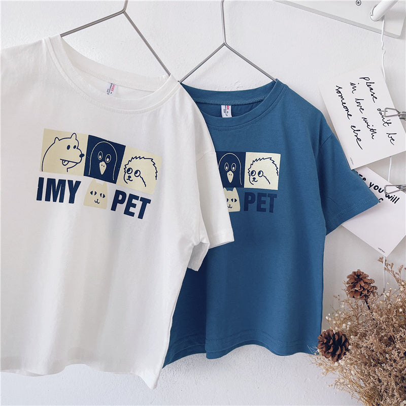 Children's Clothing Boys Short-Sleeved T-Shirt With Letter Print