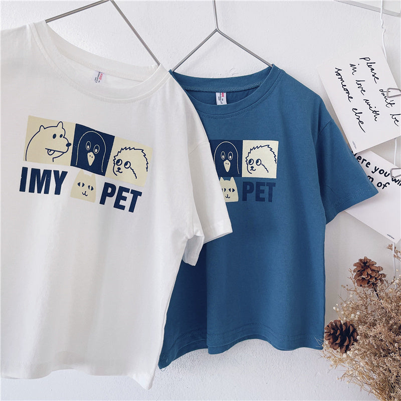 Children's Clothing Boys Short-Sleeved T-Shirt With Letter Print