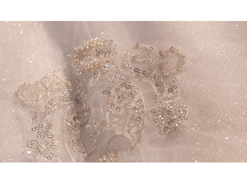 Wedding Dress Trailing Heavy Industry One-shoulder Bridal Temperament Female Forest Super Fairy Dream Starry Sky Skirt